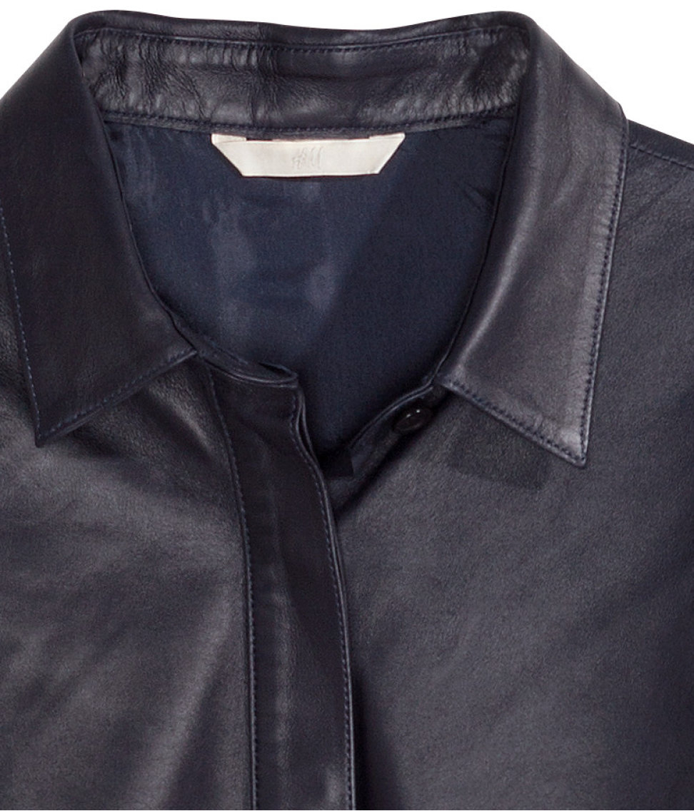 hm leather shirt