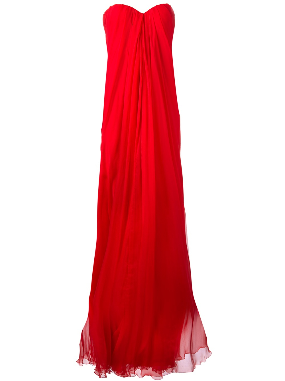 Alexander McQueen Strapless Gown in Red - Lyst