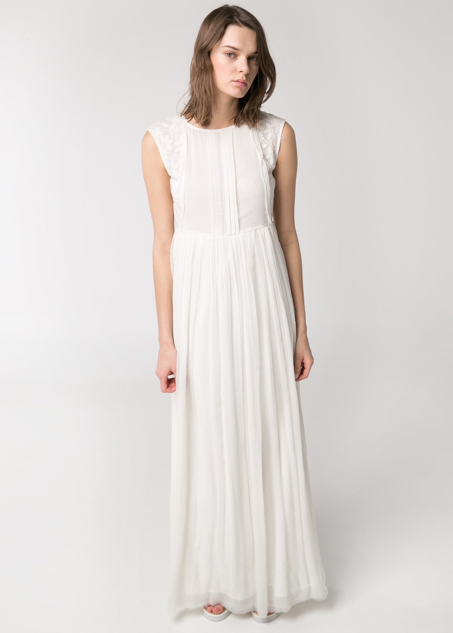 Mango maxi dress white Mango maxi dress white