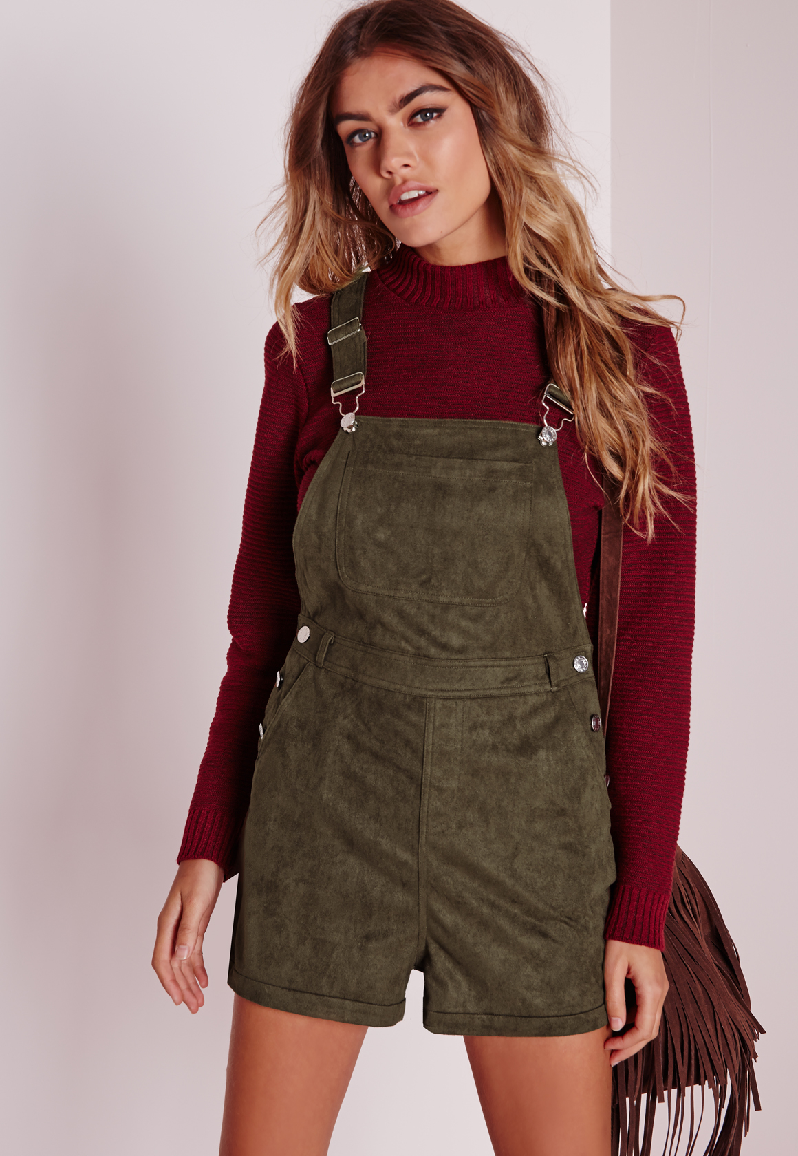 suede dungarees