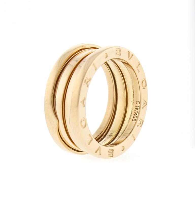 Bvlgari Bulgari B Zero1 Rose Gold Ring In Red Lyst