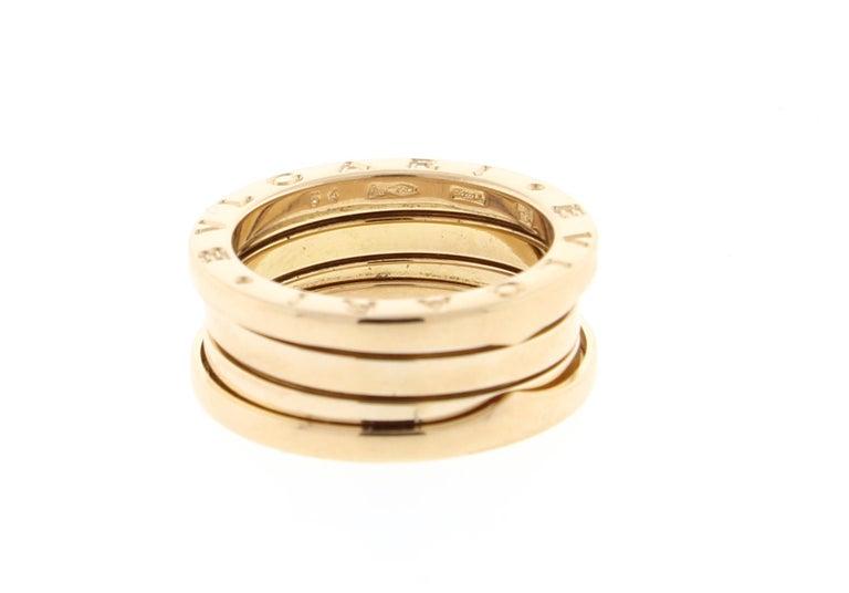 Bvlgari Bulgari B Zero1 Rose Gold Ring In Red Lyst