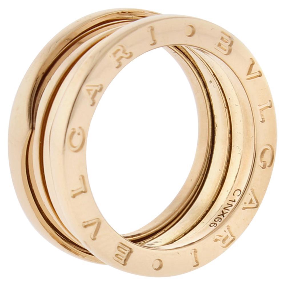 Bvlgari Bulgari B Zero1 Rose Gold Ring In Red Lyst