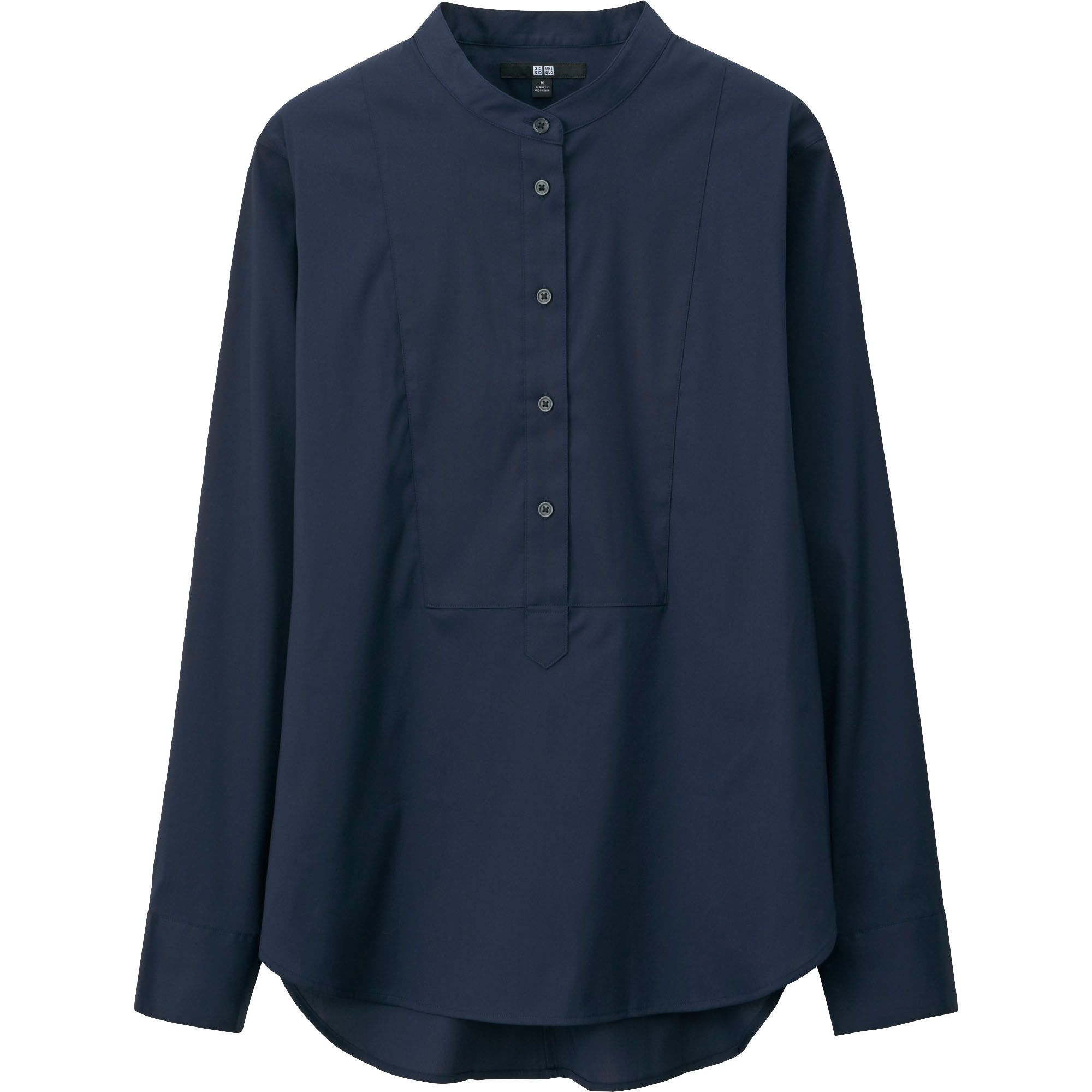 Uniqlo Women Supima Cotton Stretch Long Sleeve Shirt in Blue (NAVY) | Lyst