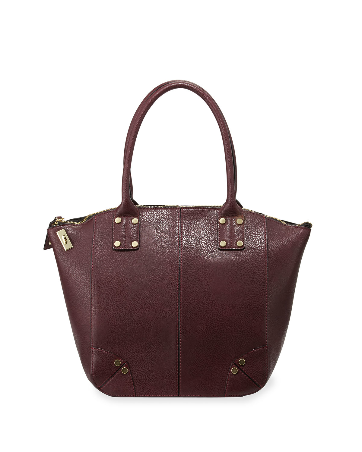 Lyst - Neiman marcus Grayson Faux-leather Tote Bag in Purple