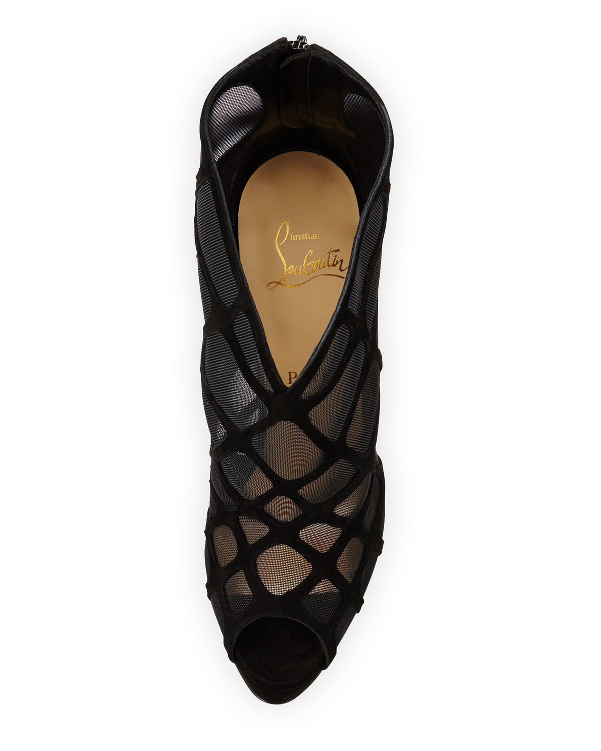 louboutin mesh bootie
