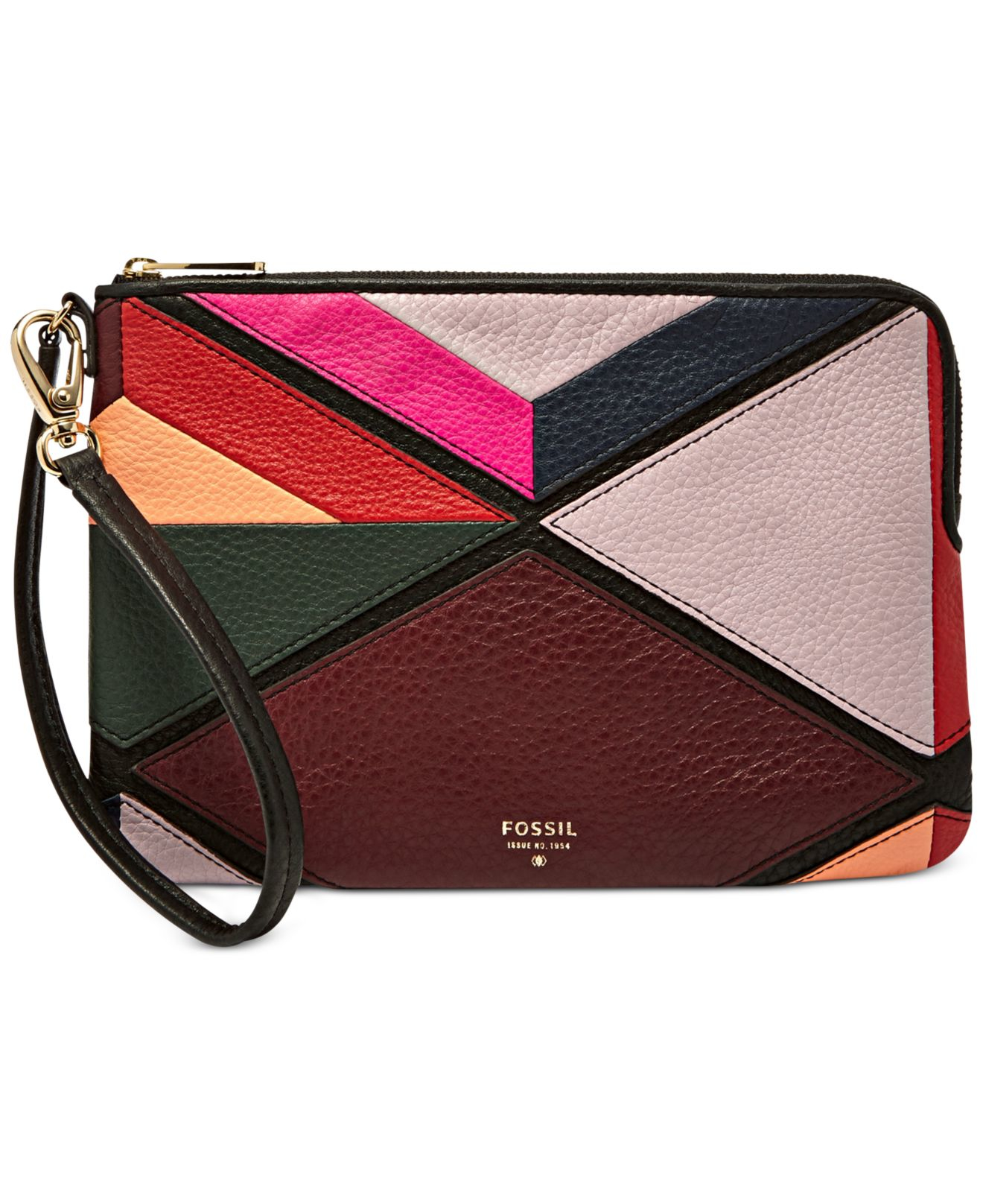 lyst fossil patchwork large zip wristlet lyst fossil patchwork large zip wristlet