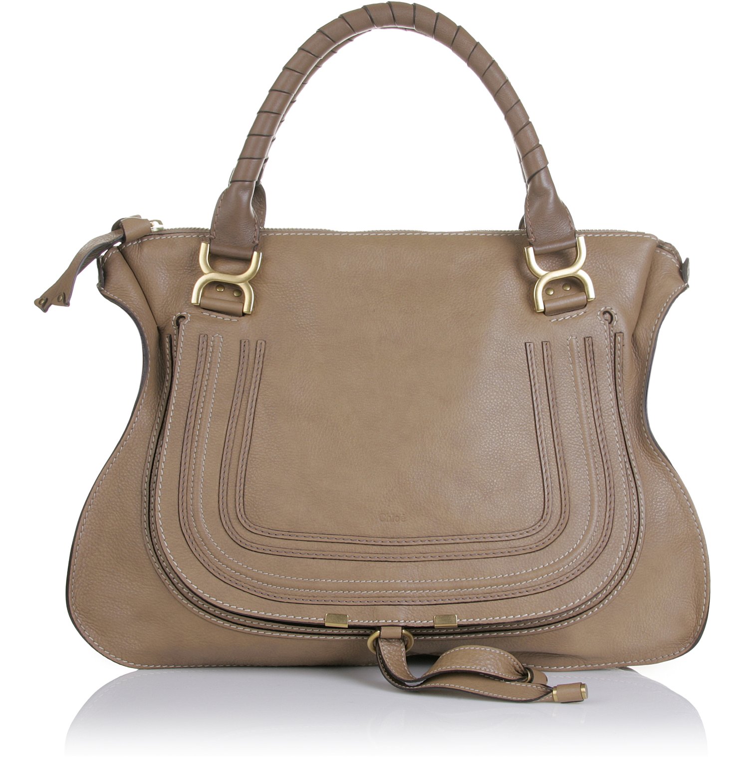 Chloé Marcie Large Shoulder Bag Tan in Beige (nut) | Lyst