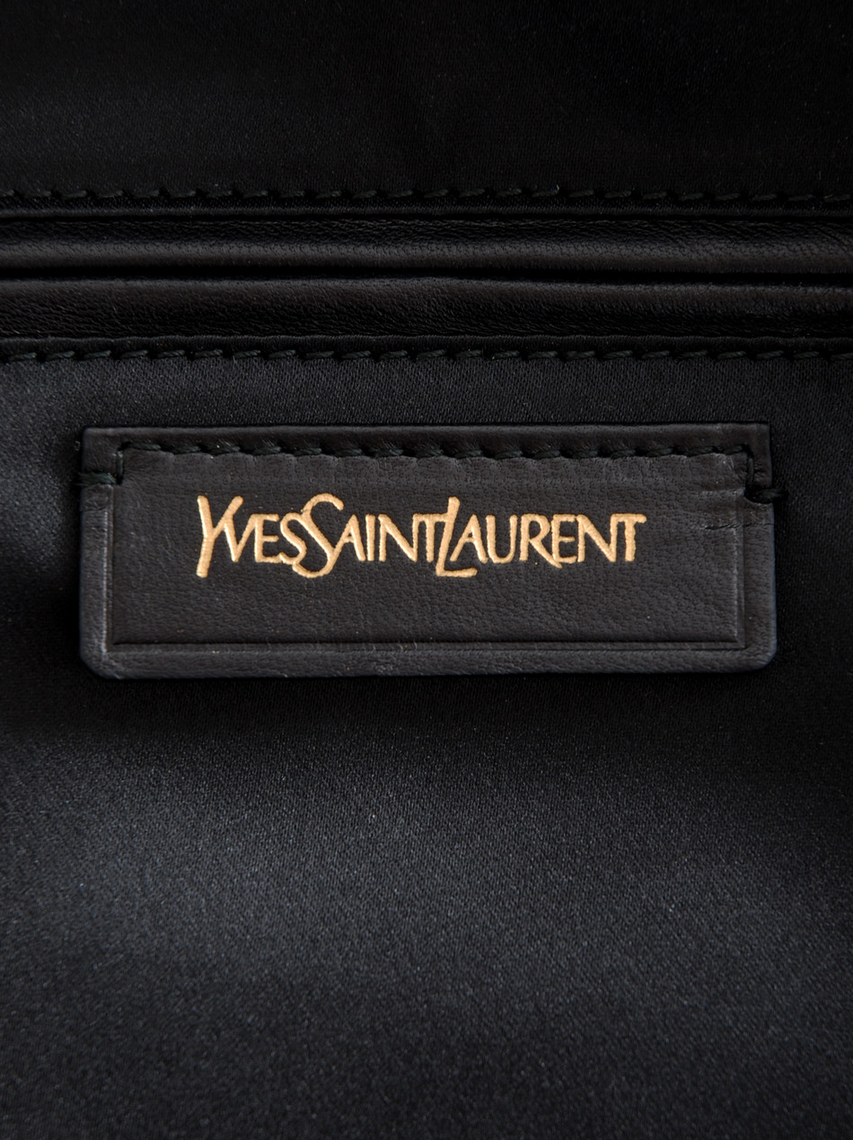 Saint laurent Metallic Suede Easy Bag in Black | Lyst