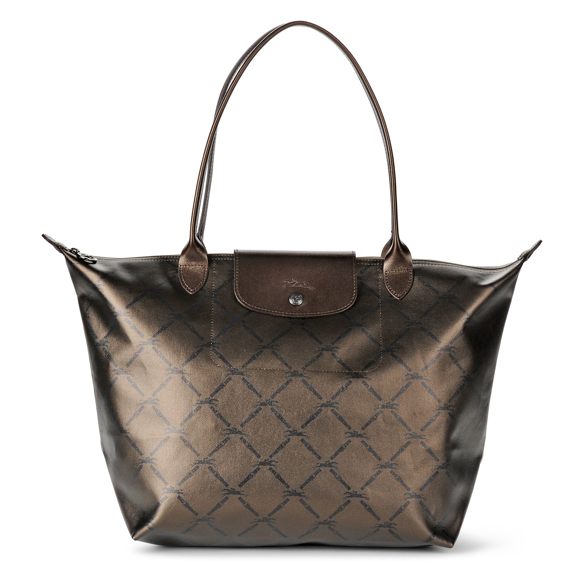 Longchamp Large Metallic Shopper in Gold (bronze) Lyst