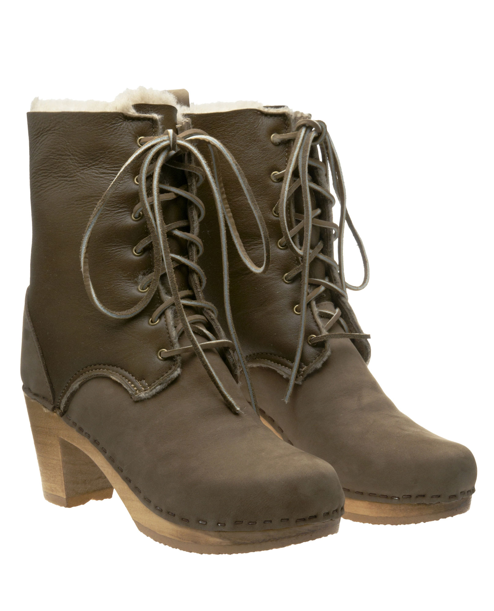lace up clog boots