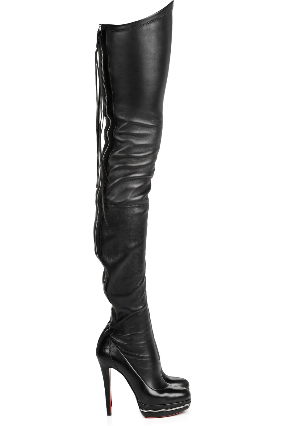 Christian Louboutin Unique 140 Leather Boots in Black | Lyst