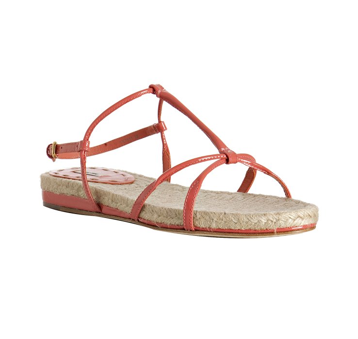 coral sandals flat