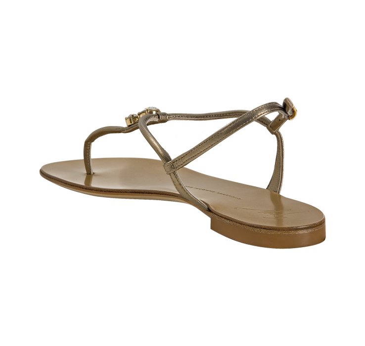 thong sandals with jewels