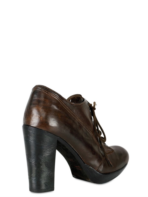 Collection Privée High Heel Laceup Shoes in Brown Lyst