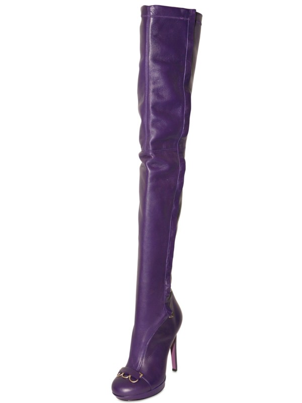 versace purple boots