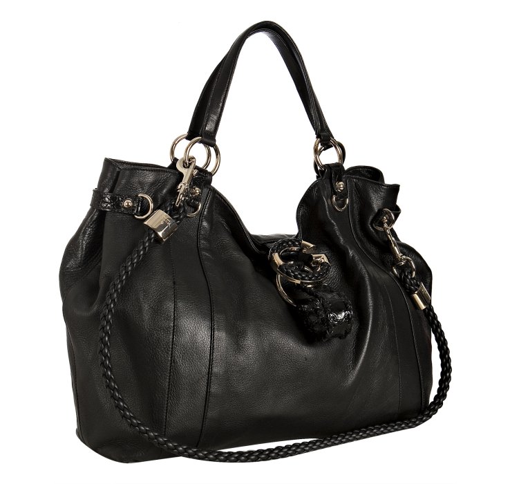 Gucci Black Leather G Wave Large Tote in Black | Lyst