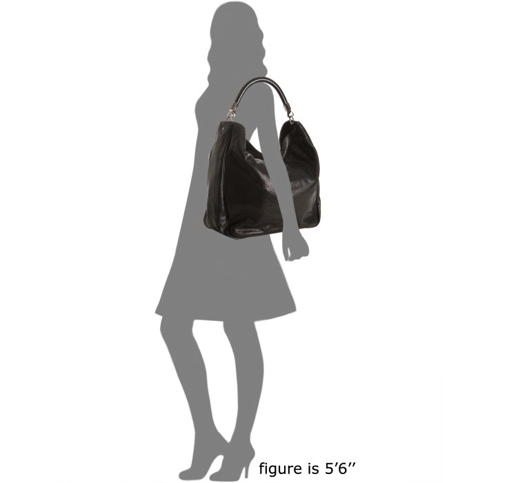 Saint laurent Black Stingray Printed Leather Roady Hobo in Black ...