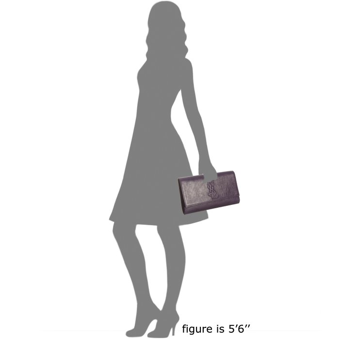 ysl discount bags - Saint laurent Violet Leather Belle De Jour Flap Clutch in Purple ...