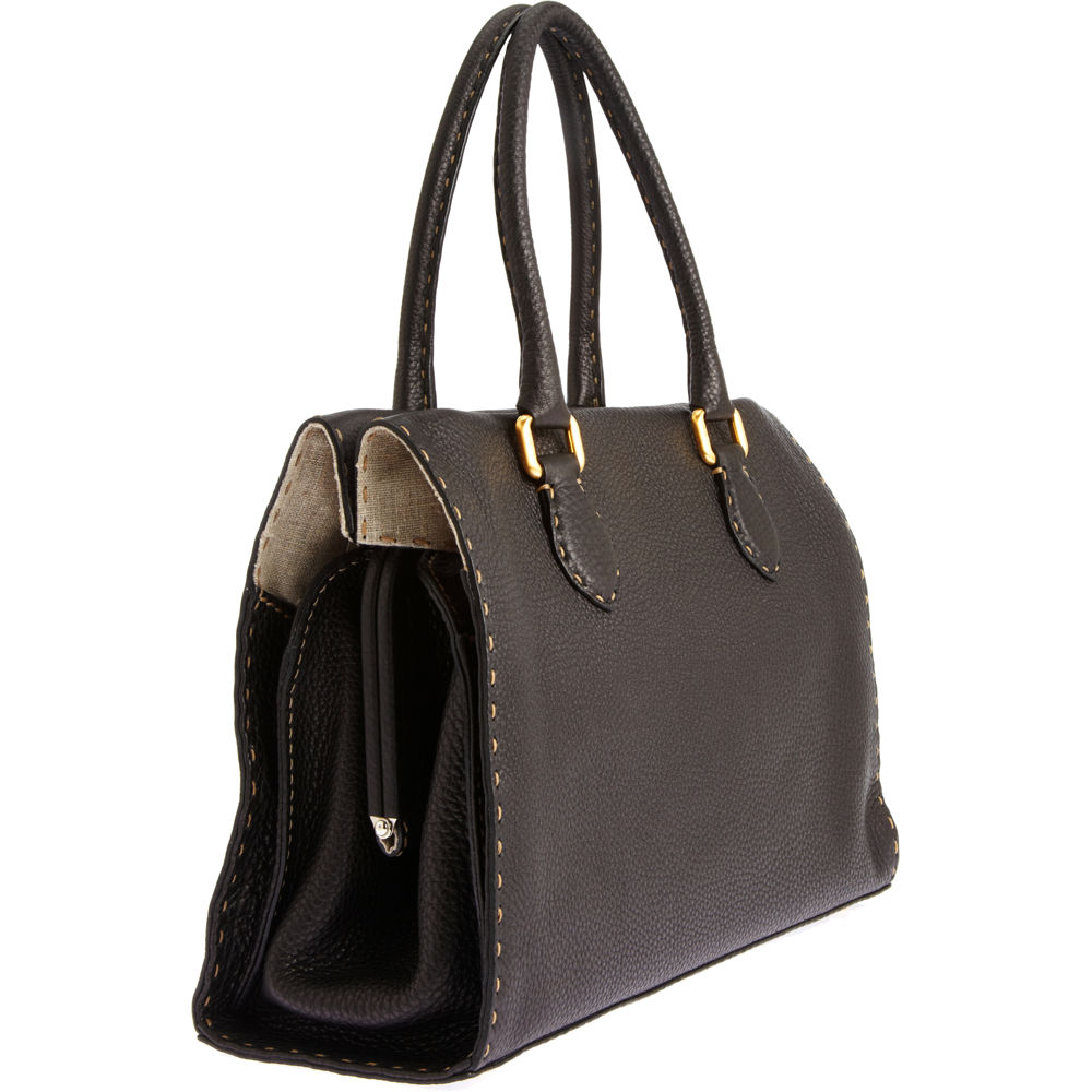 Lyst Fendi Firenze Selleria Frame Bag In Black lyst fendi firenze selleria frame bag in black