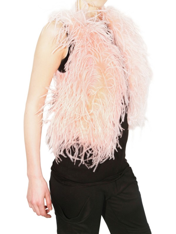 Ostrich feather vest Clearance