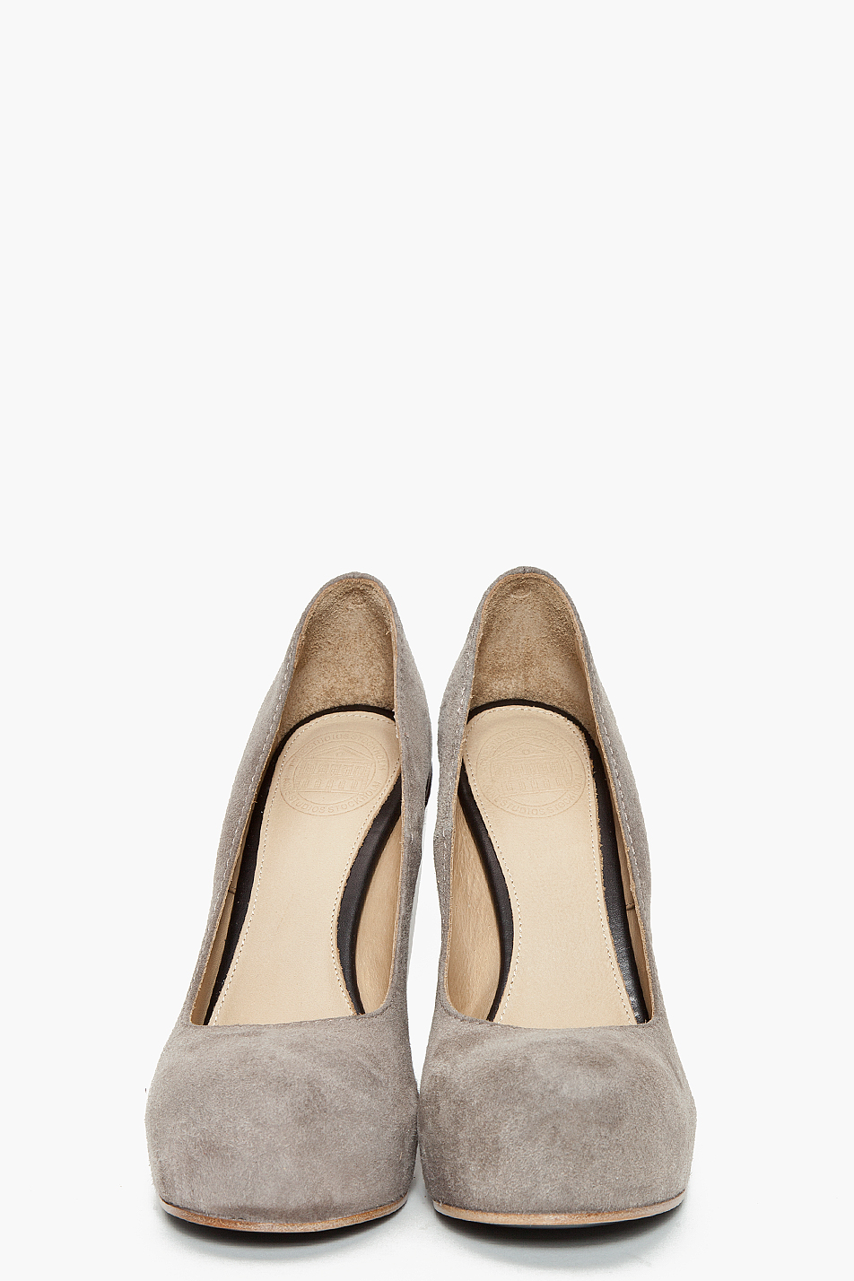 dark grey platform heels