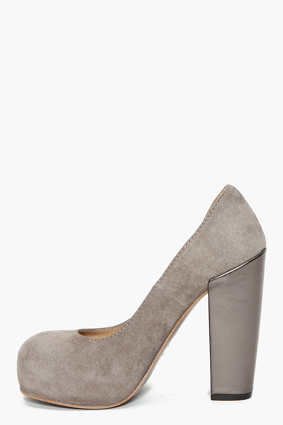 dark grey platform heels