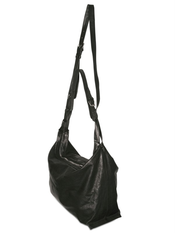 Ann Demeulemeester Leather Shoulder Bag in Black - Lyst
