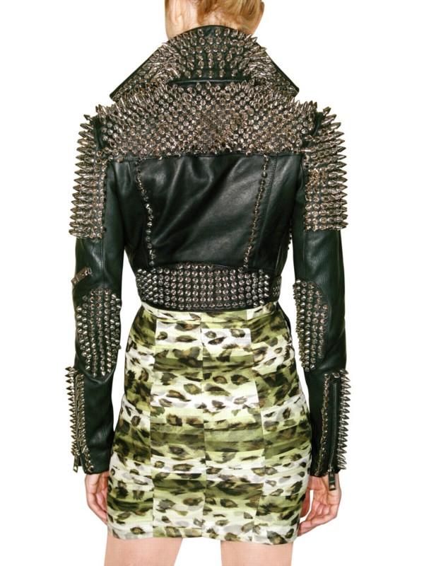 Burberry Prorsum Studded Leather Jacket in Black - Lyst