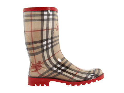 burberry boots red