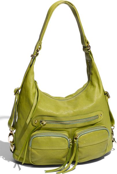 Sorial Bridget Convertible Leather Hobo in Green (olive pistachio) | Lyst