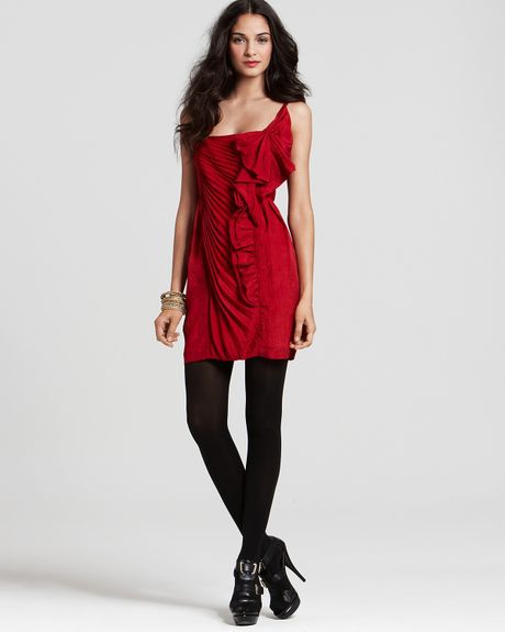 Nanette Lepore Unwrap Me Bow Dress in Red (Ruby) | Lyst