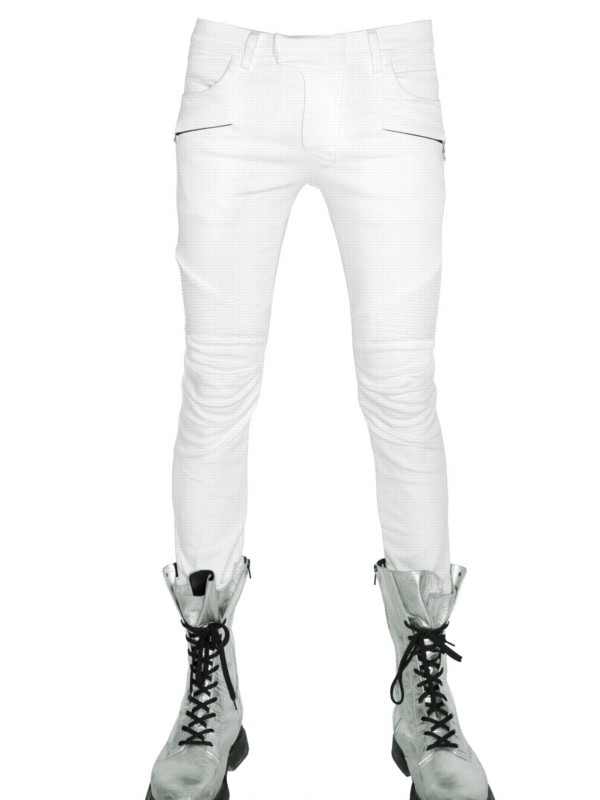 balmain jeans white