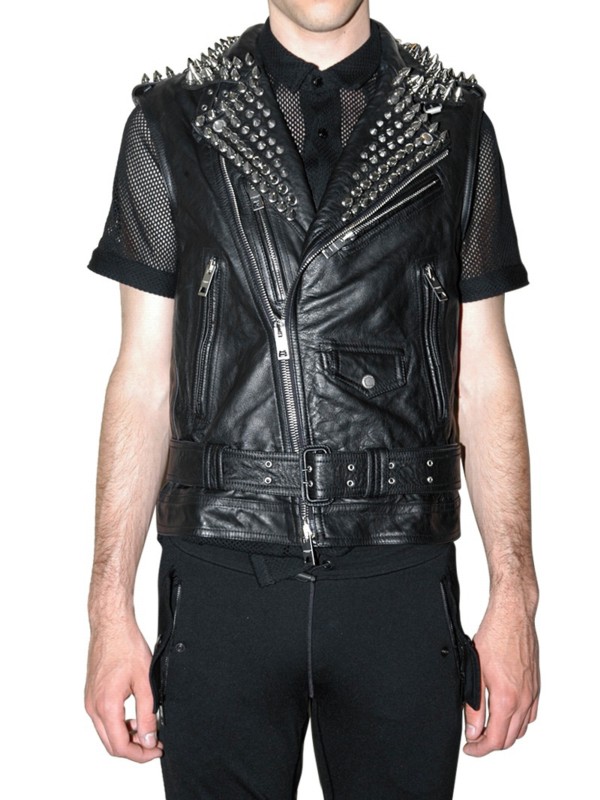burberry studded leather jacket