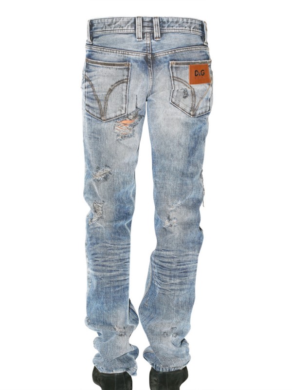 Dolce & Gabbana Audacious Destroyed Jeans in Blue for Men - Lyst