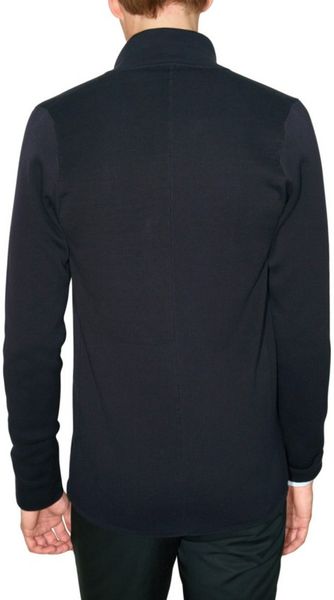 Lanvin Double Breasted Knit Cardigan Sweater in Blue for Men (navy) | Lyst