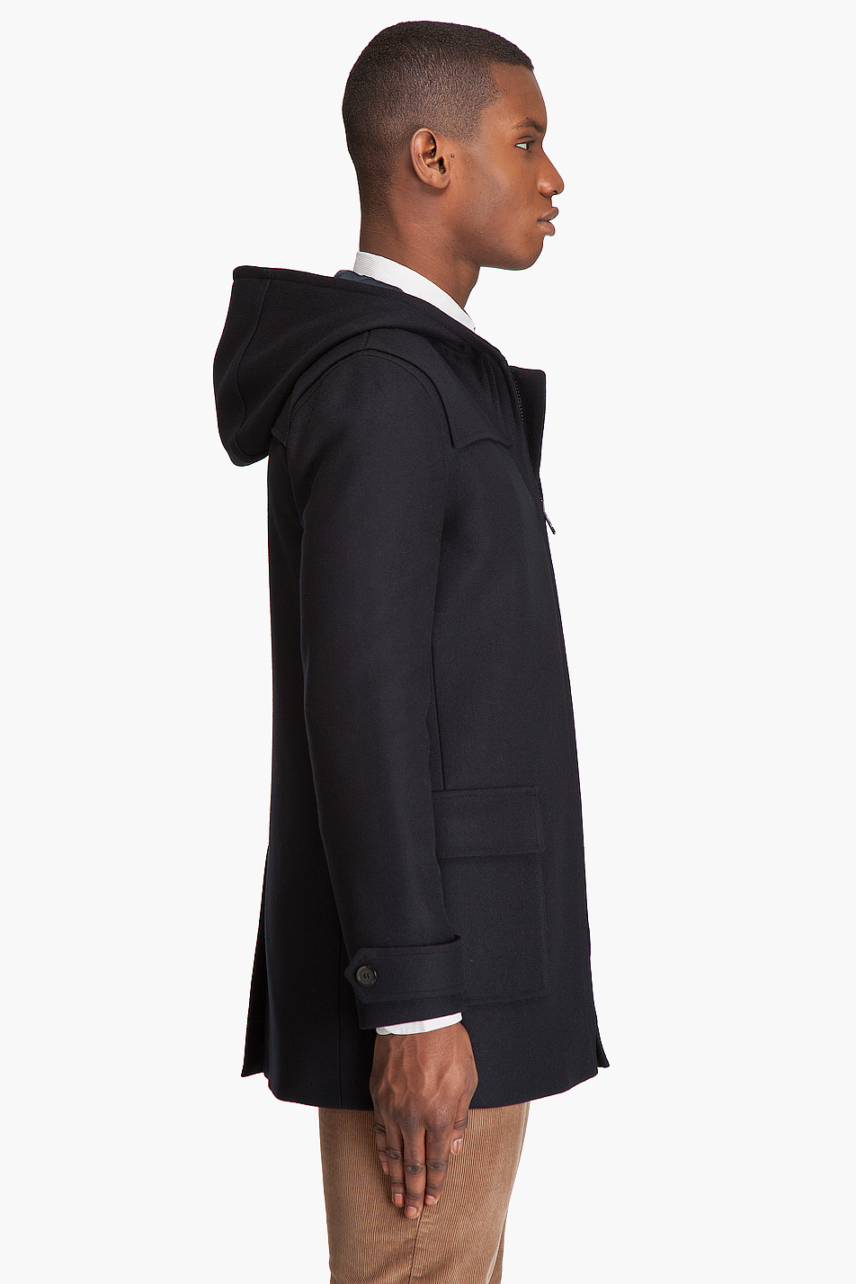 men's wool parka with hood