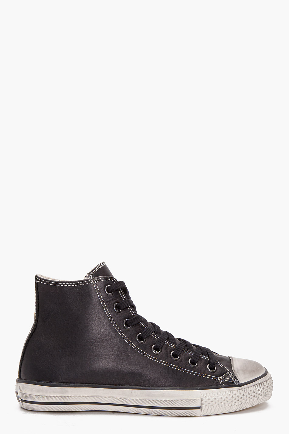Converse Chuck Taylor Leather Hi Sneakers in Black for Men | Lyst