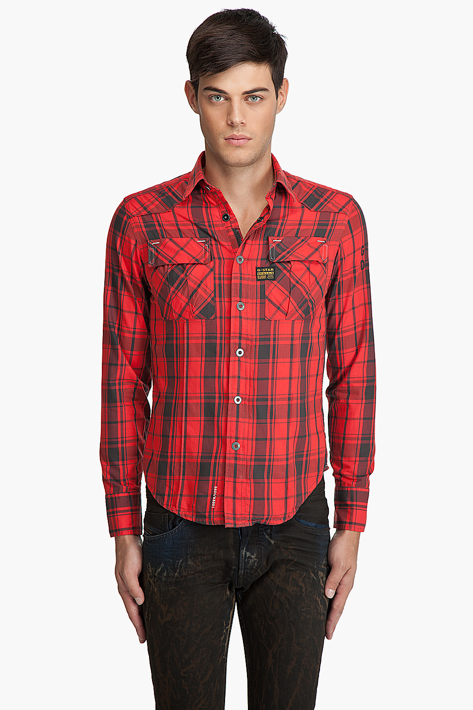 g star check shirt