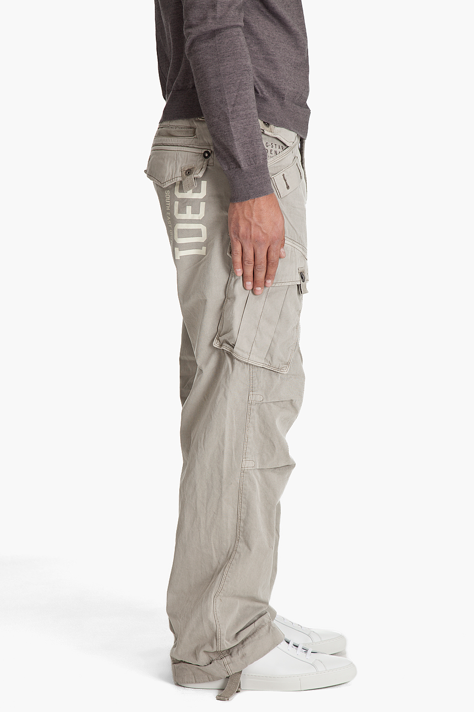 G-Star RAW Rovic Loose Cargo Pants in Silver (White) for Men | Lyst