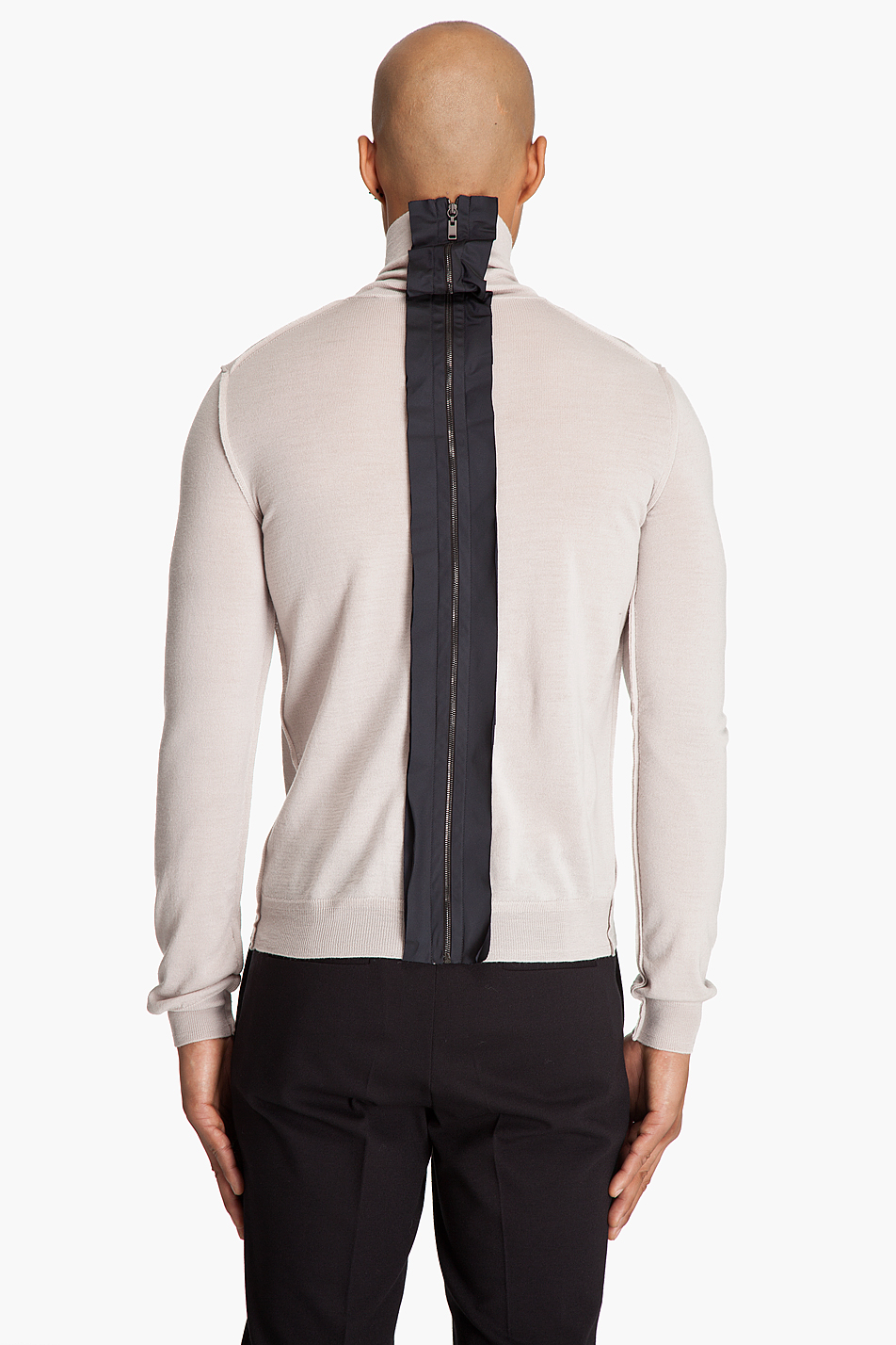 white thin turtleneck