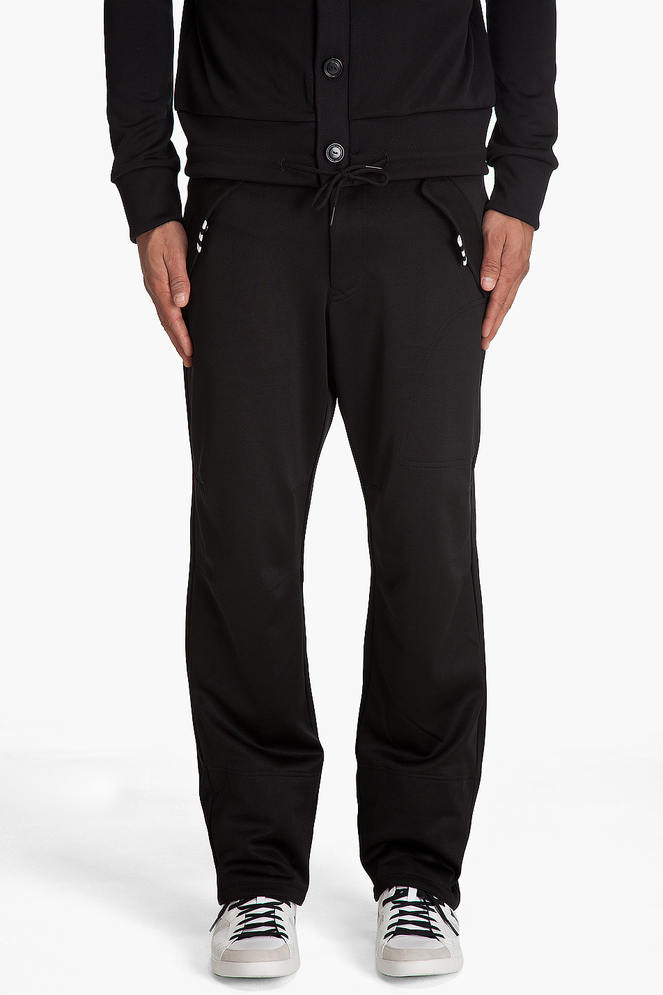 Y-3 Cuffed Track Pants in Black for Men | Lyst