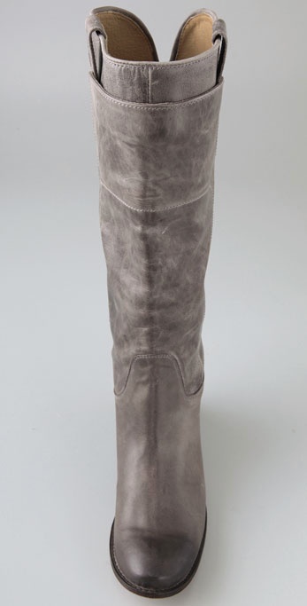 Frye Paige Tall Riding Boots in Grey 