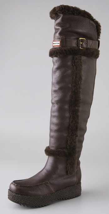 hunter shearling lined boots