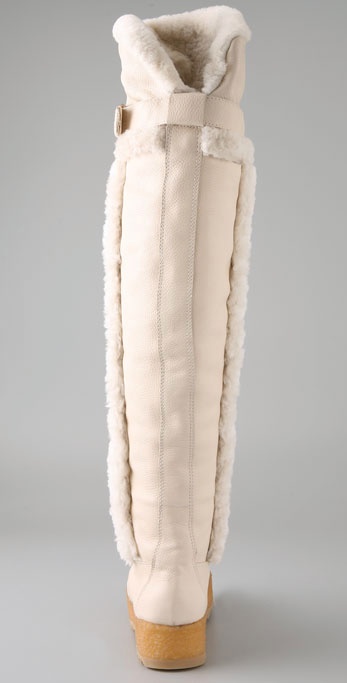 over the knee shearling boot