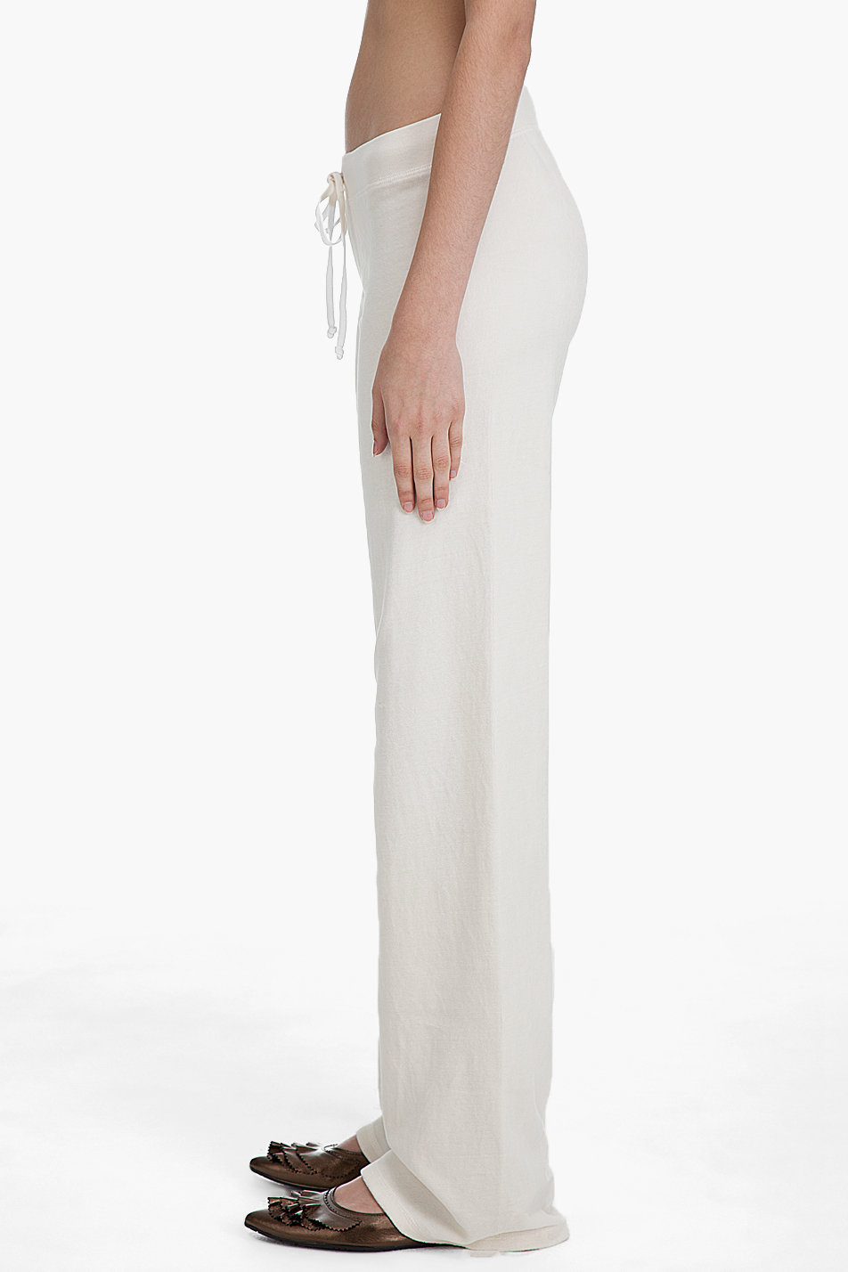 White velour joggers sale