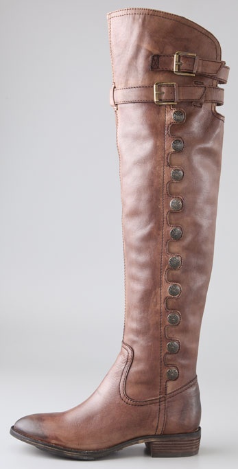 Lyst - Sam Edelman Pierce Over The Knee Button Boots in Brown