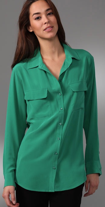 emerald green short sleeve blouse