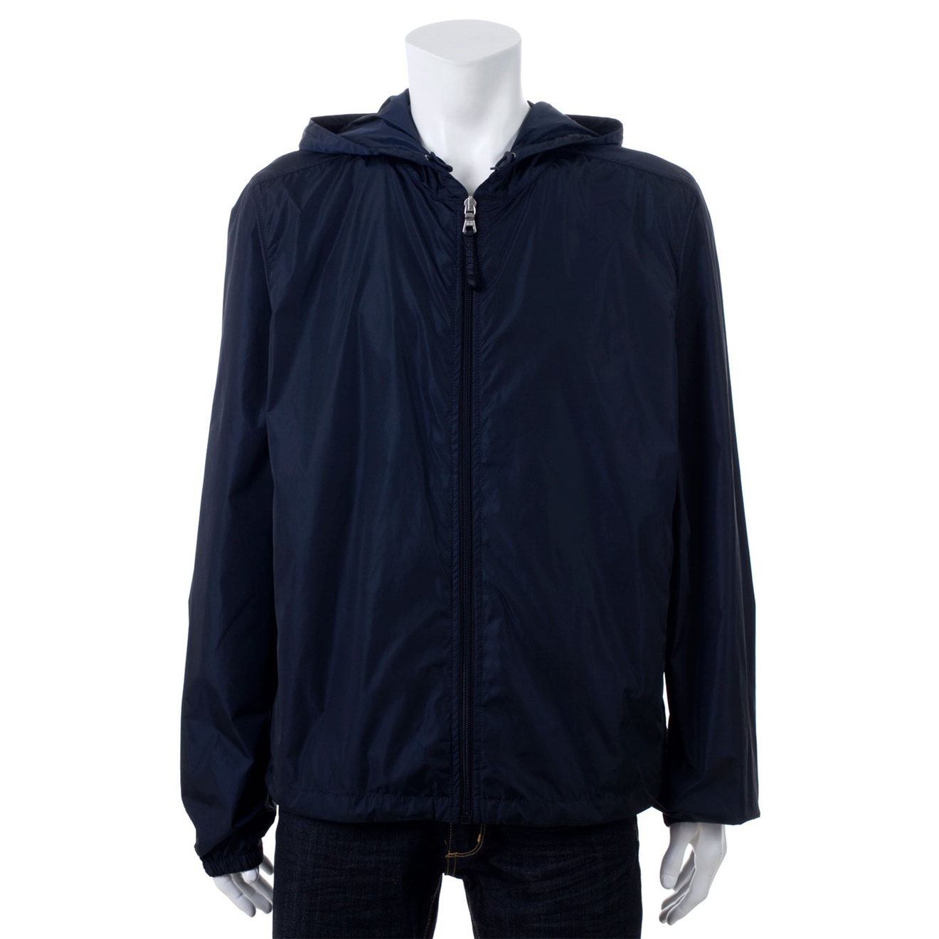 Prada Hooded Waterproof Jacket in Navy (Blue) for Men - Lyst