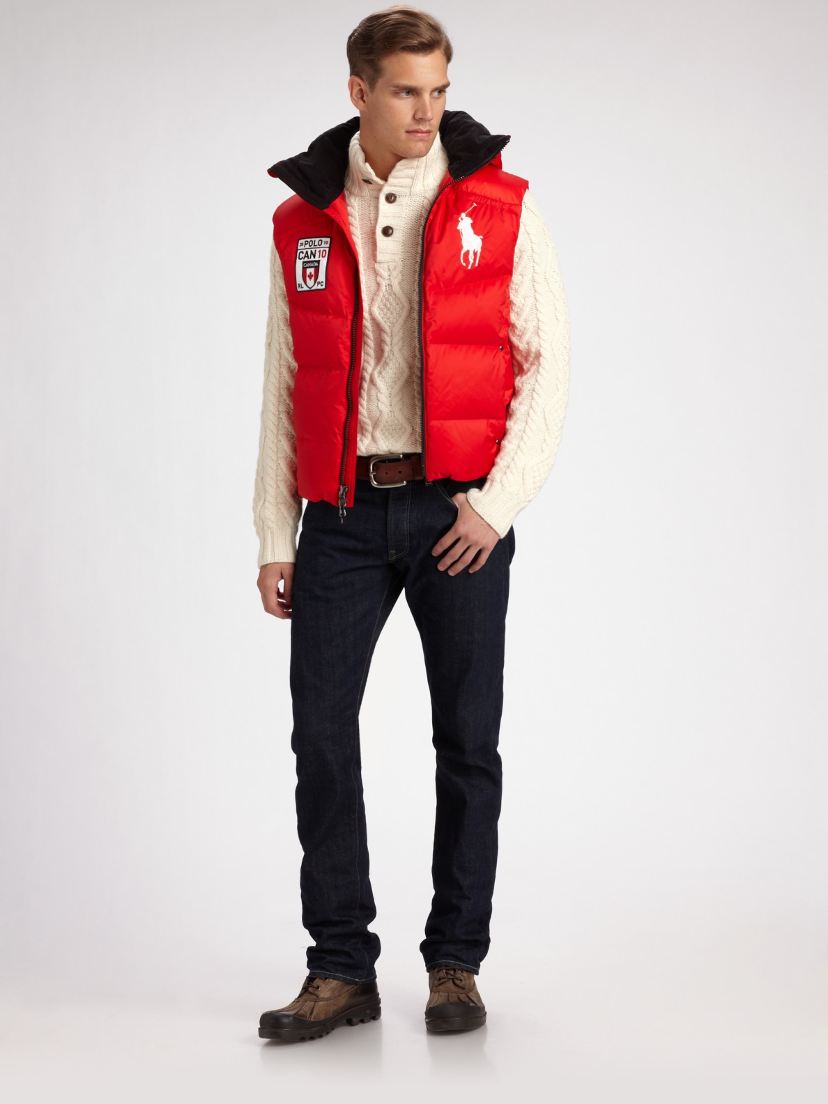 ralph lauren red vest